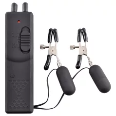   Fetish - δονητικοί σφιγκτήρες θηλής - μαύρο