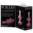 Icicles No. 75 - Γυάλινο πρωκτικό βύσμα καρδιά (ροζ)