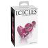 Icicles No. 75 - Γυάλινο πρωκτικό βύσμα καρδιά (ροζ)