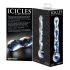Icicles No. 08 - κυμματιστό, διπλής όψης, γυάλινο dildo (διάφανο-μπλε)