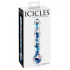 Icicles No. 08 - διπλό γυάλινο δονητή κύμα - διάφανο μπλε
