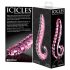 Icicles No. 24 - Ροζ γυάλινος δονητής με ραβδώσεις