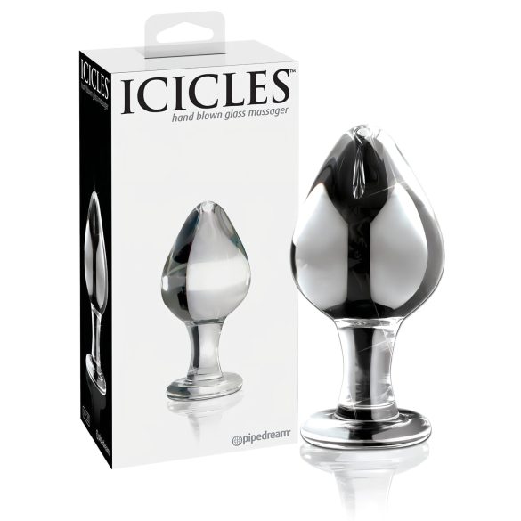 Icicles No. 25 - πρωκτική σφήνα κώνος - γυάλινη - διαφανής