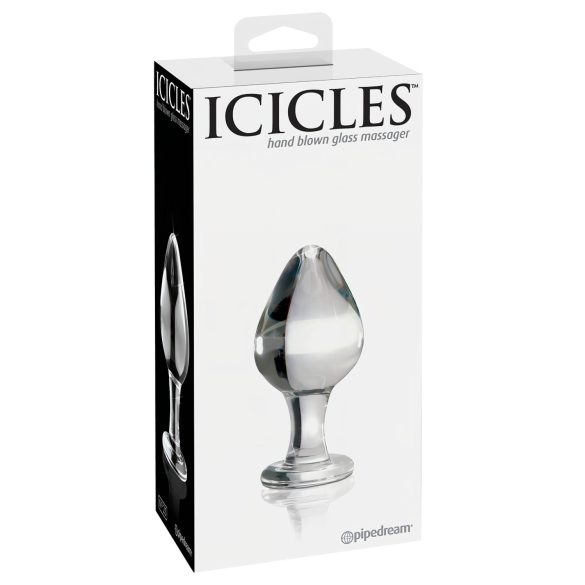 Icicles No. 25 - πρωκτική σφήνα κώνος - γυάλινη - διαφανής