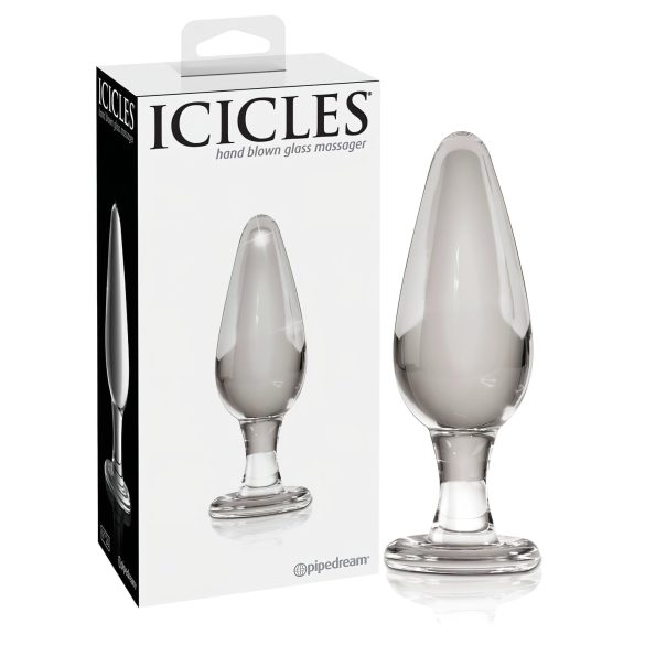 Icicles No. 26: Κωνικό γυάλινο πρωκτικό (διάφανο)
