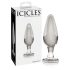 Icicles No. 26: Κωνικό γυάλινο πρωκτικό (διάφανο)