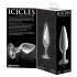 Icicles No. 26: Κωνικό γυάλινο πρωκτικό (διάφανο)
