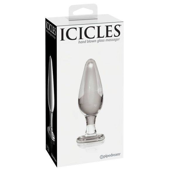 Icicles No. 26 - γυάλινο πρωκτικό βύσμα κωνικό - διαφανές