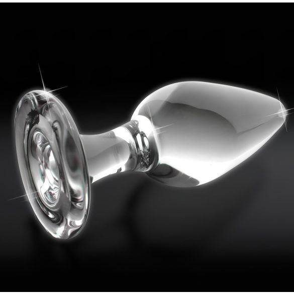 Icicles No. 26 - γυάλινο πρωκτικό βύσμα κωνικό - διαφανές