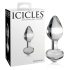 Icicles No. 44 - κωνικός, γυάλινος πρωκτικός δονητής (διάφανος)