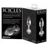 Icicles No. 44 - κωνικός, γυάλινος πρωκτικός δονητής (διάφανος)