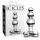Icicles No. 47 - πρωκτική σφήνα γυάλινη με τριπλές χάντρες - διάφανο