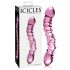 Icicles No. 55 - Διπλής όψης, γυάλινος δονητής G-σημείου (ροζ)