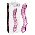 Icicles No. 55 - διπλής όψης γυάλινο δονητής G-σημείο - ροζ