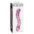 Icicles No. 55 - Διπλής όψης, γυάλινος δονητής G-σημείου (ροζ)