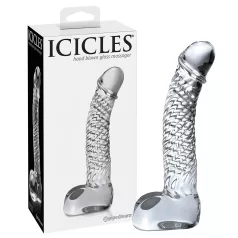   Icicles No. 61 - γυάλινο ομοίωμα πέους με όρχεις - διαφανές
