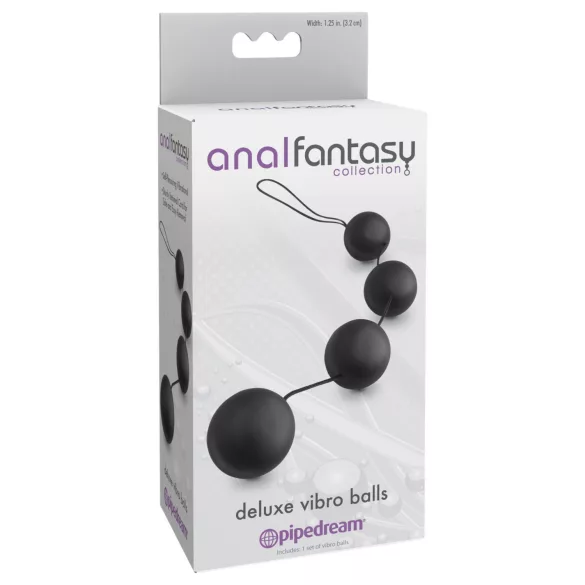Anal Fantasy - πρωκτικές χάντρες με εσωτερική μπίλια - μαύρο