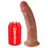 King Cock 9 - ρεαλιστικό ομοίωμα με βεντουζάκι (23cm) - σκούρο φυσικό