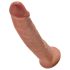 King Cock 9 - ρεαλιστικό ομοίωμα με βεντουζάκι (23cm) - σκούρο φυσικό