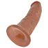 King Cock 9 - ρεαλιστικό ομοίωμα με βεντουζάκι (23cm) - σκούρο φυσικό