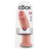 King Cock 10 - Μεγάλο δονητής με βεντούζα (25cm) - φυσικό
