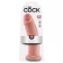 King Cock - δονητής με βεντούζα - 25cm - φυσικό χρώμα