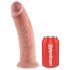 King Cock 10 - Μεγάλο δονητής με βεντούζα (25cm) - φυσικό