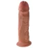 King Cock 10 - μεγάλο δονητή με βεντούζα (25 cm) - σκούρο φυσικό