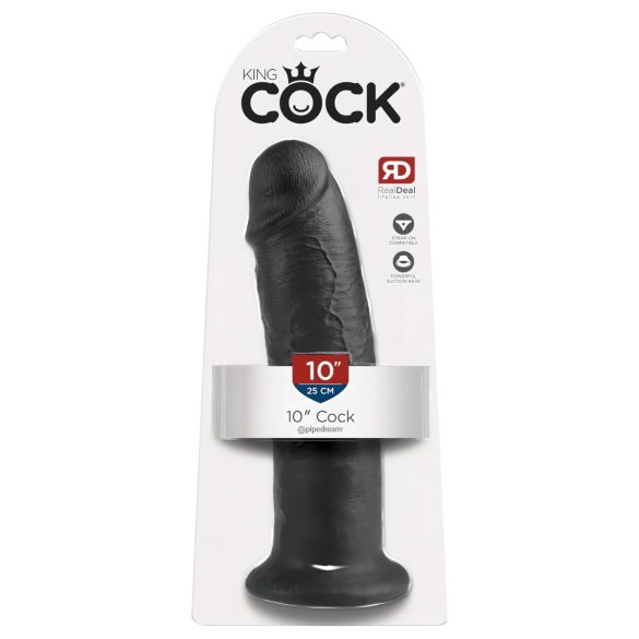 King Cock 10 - δονητής με βεντούζα (25cm) - μαύρος