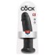 King Cock 10 - δονητής με βεντούζα (25cm) - μαύρος