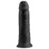 King Cock 10 - δονητής με βεντούζα (25cm) - μαύρος