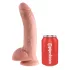 King Cock 9 - μεγάλος δονητής με όρχεις και βεντούζα (23 cm, φυσικό χρώμα)