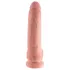 King Cock 9 - μεγάλος δονητής με όρχεις και βεντούζα (23 cm, φυσικό χρώμα)
