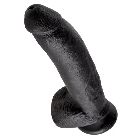 King Cock - δονητής με όρχεις και βεντούζα - 23cm - μαύρο