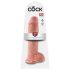 King Cock 11 - δονητής με όρχεις και βεντούζα (28cm) - φυσικό χρώμα