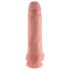 King Cock 11 - δονητής με όρχεις και βεντούζα (28cm) - φυσικό χρώμα