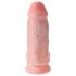 King Cock 9 με βεντούζα και όρχεις (23cm) - φυσικό χρώμα