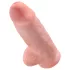 King Cock - δονητής με όρχεις και βεντούζα - 23cm - φυσικό χρώμα