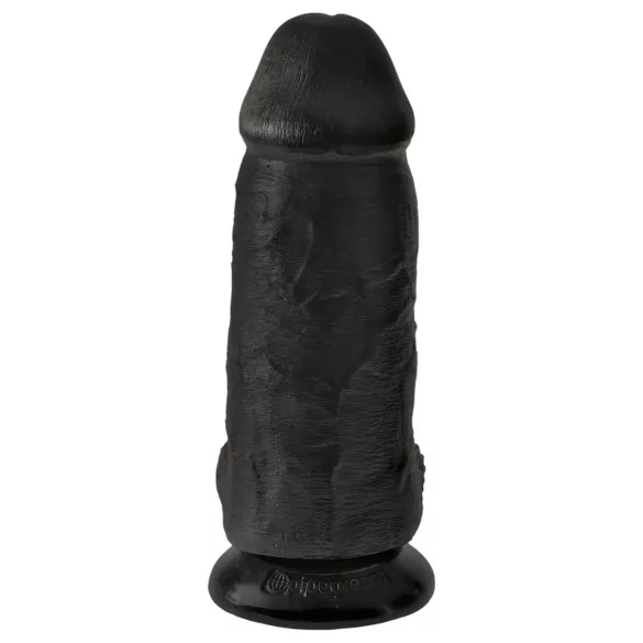 King Cock - δονητής με όρχεις και βεντούζα - μαύρο 23cm