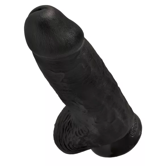 King Cock - δονητής με όρχεις και βεντούζα - μαύρο 23cm