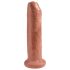 King Cock 7 - ρεαλιστικό ομοίωμα (18cm) - σκούρο φυσικό