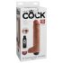 King Cock 10 - ρεαλιστικό δονητής με εκσπερμάτωση (25εκ) - φυσικό