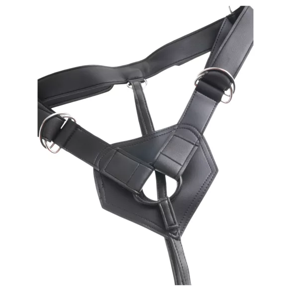 King Cock - στραπόν δονητής με ζώνη - μαύρο - 18cm