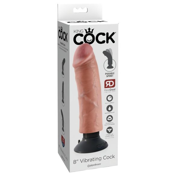 King Cock 8 - εύκαμπτος, ρεαλιστικός δονητής (25εκ)