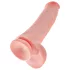 King Cock 15 - δονητής με όρχεις και βεντούζα (38 cm, φυσικό χρώμα)