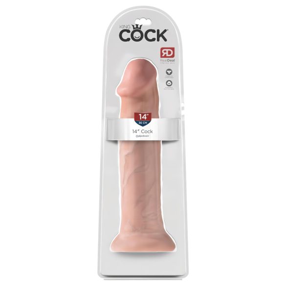 King Cock 14 - φυσικό μεγάλο δονητής με βεντούζα (36εκ)