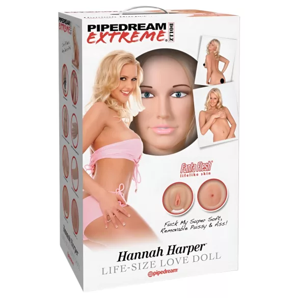 Pipedream Hannah Harper - ρεαλιστική κούκλα σε φυσικό μέγεθος 3D πρόσωπο