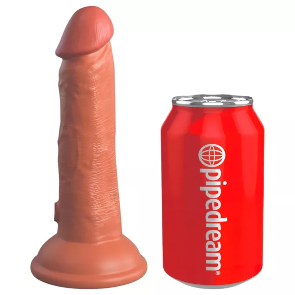 King Cock Elite 6 - ρεαλιστικό δονητής με βεντούζα 15cm - σκούρο
