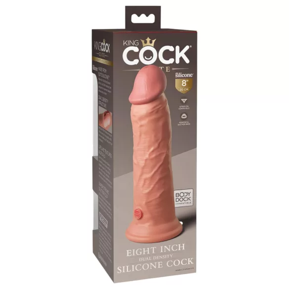 King Cock Elite 8 - ρεαλιστικό δονητής με βεντούζα 20cm - φυσικό χρώμα