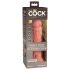 King Cock Elite 8 - δονητής με βεντούζα (20cm) - φυσικό χρώμα